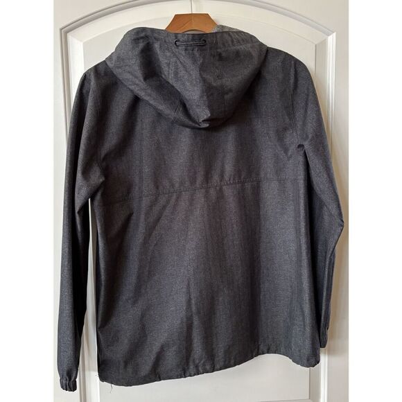 Gray Coat windbreaker Hooded Jacket 1/2 Zip Medium Dravus Men's - Picture 2 of 6